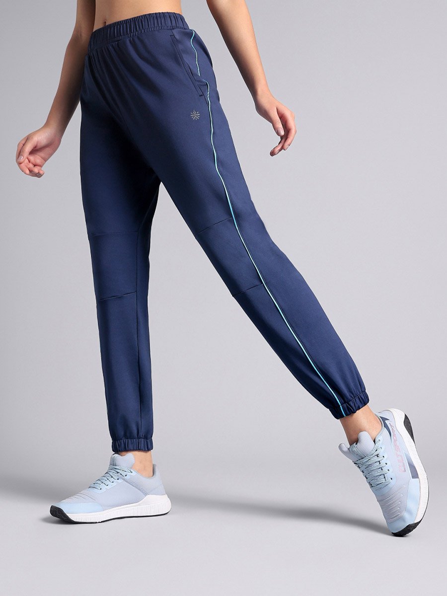 Women Navy Blue Run Forward Joggers