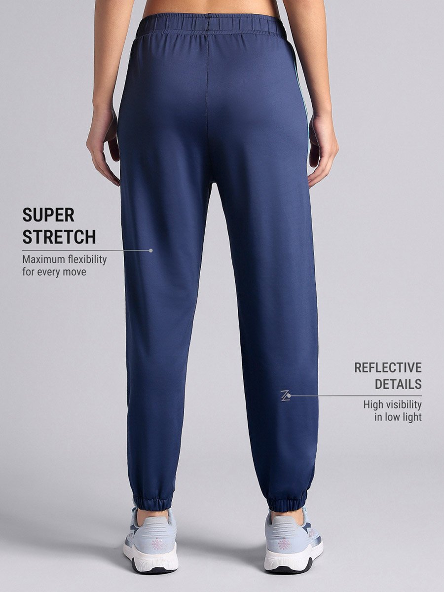 Women Navy Blue Run Forward Joggers