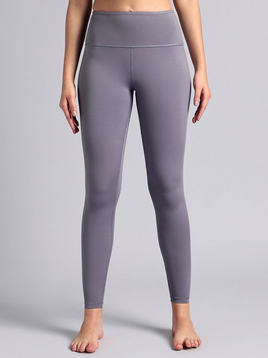 Women Dark Grey Yoga Reversible Leggings