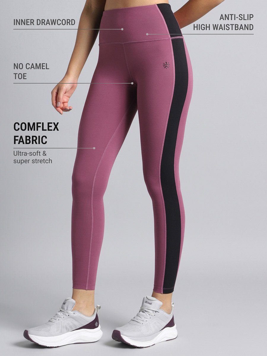 Women Pink Transform  Color Block Leggings
