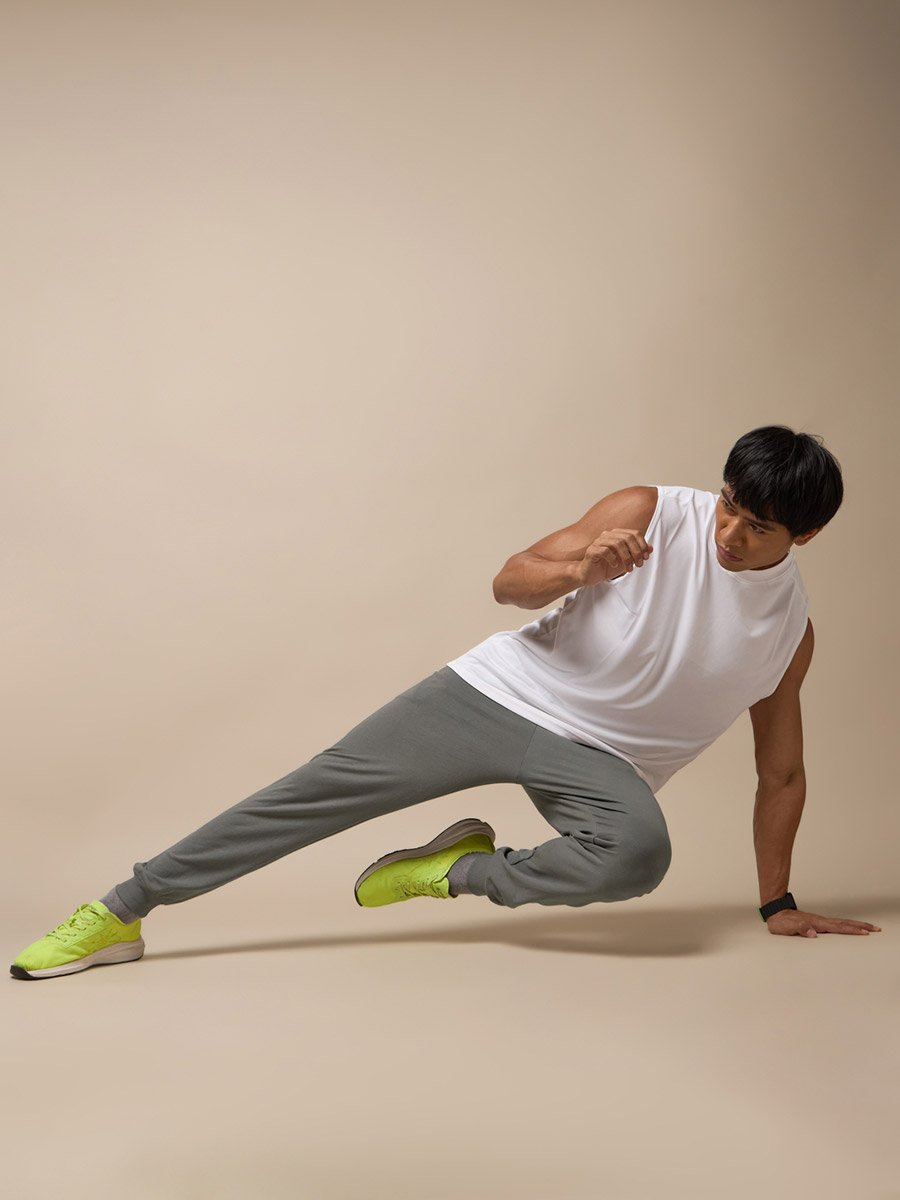 Men Grey Train In Joggers