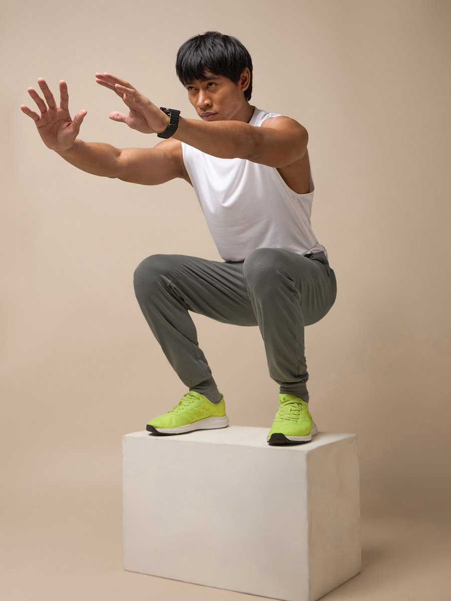 Men Grey Train In Joggers