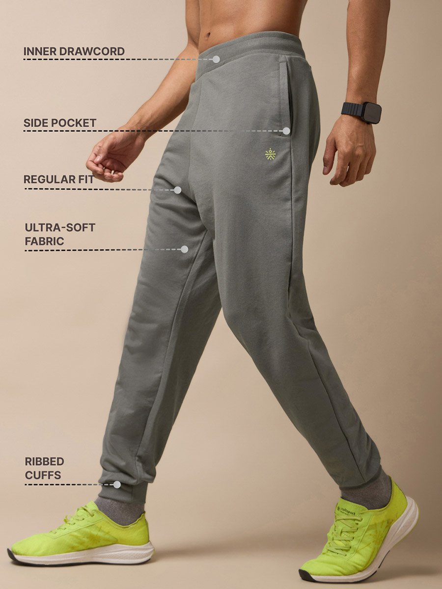 Men Grey Train In Joggers