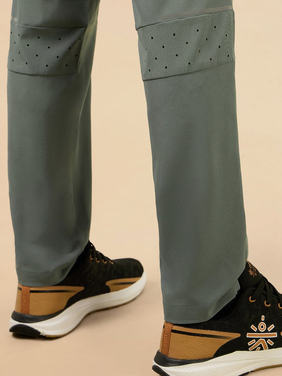 Men Olive Train Out Premium Track Pants