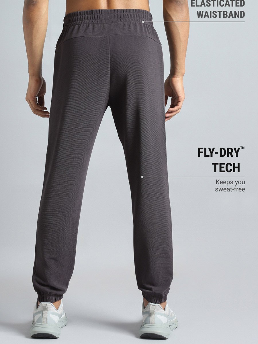Men Dark Grey Training Sculpted Joggers