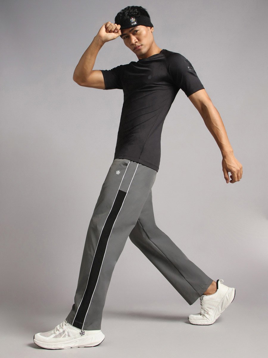 Men Grey Active Day Out Track Pants