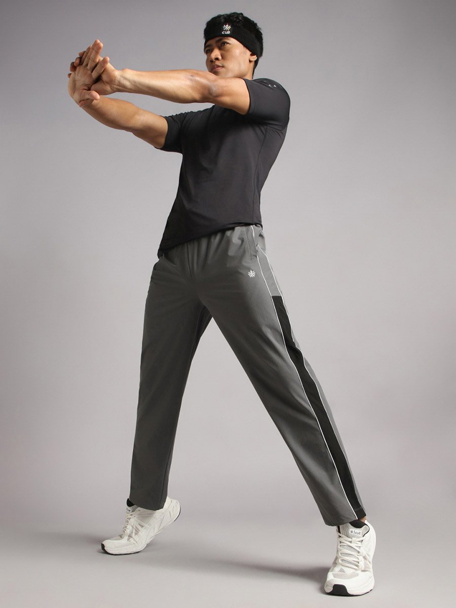 Men Grey Active Day Out Track Pants