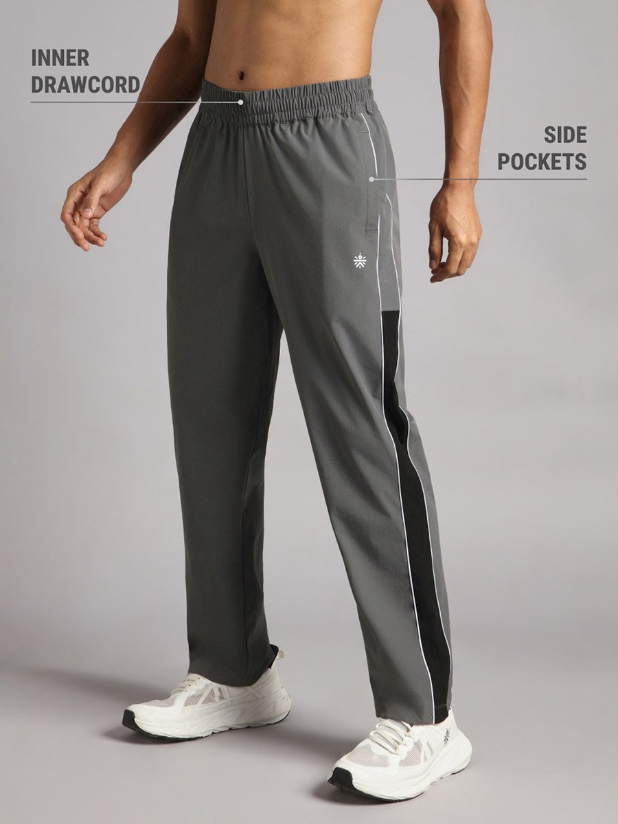 Men Grey Active Day Out Track Pants