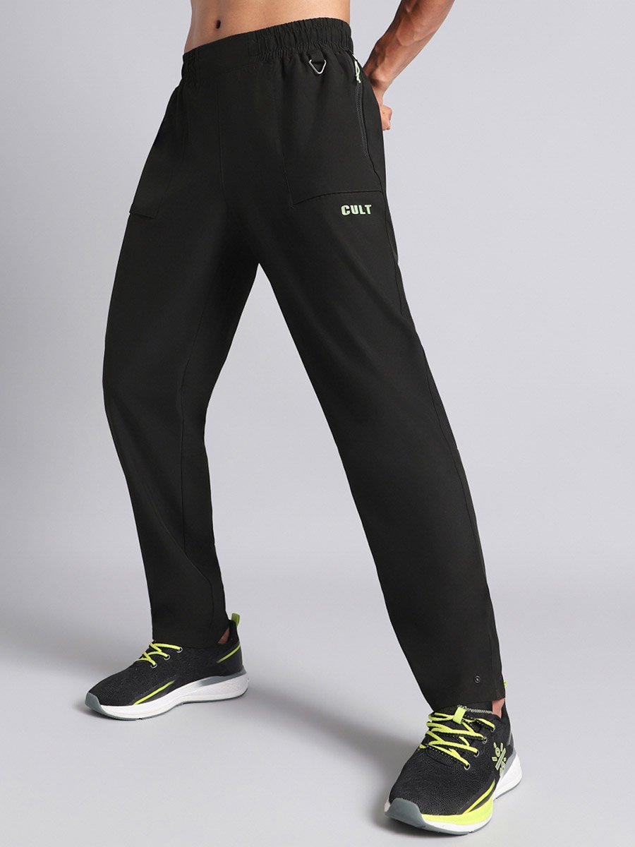 Men Black City Commuter Track Pants