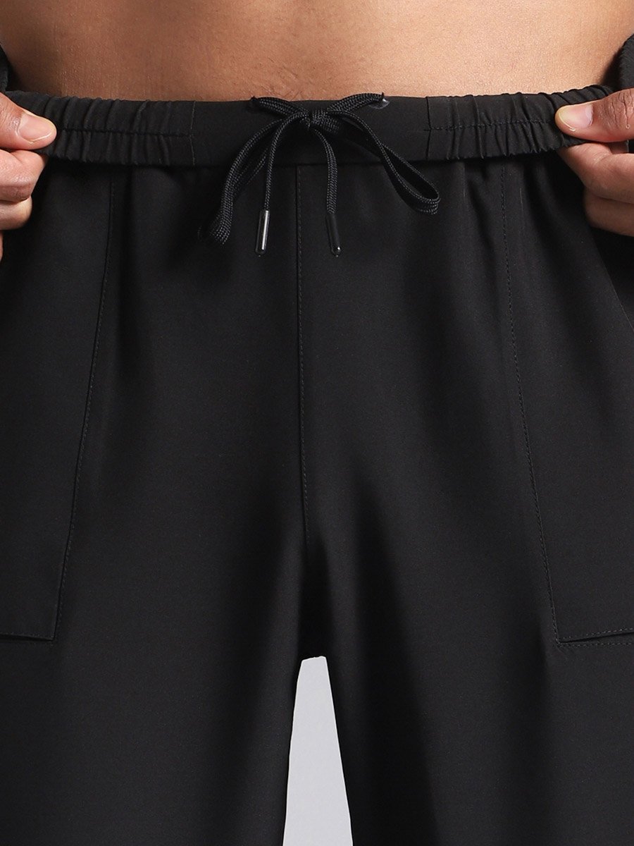 Men Black City Commuter Track Pants