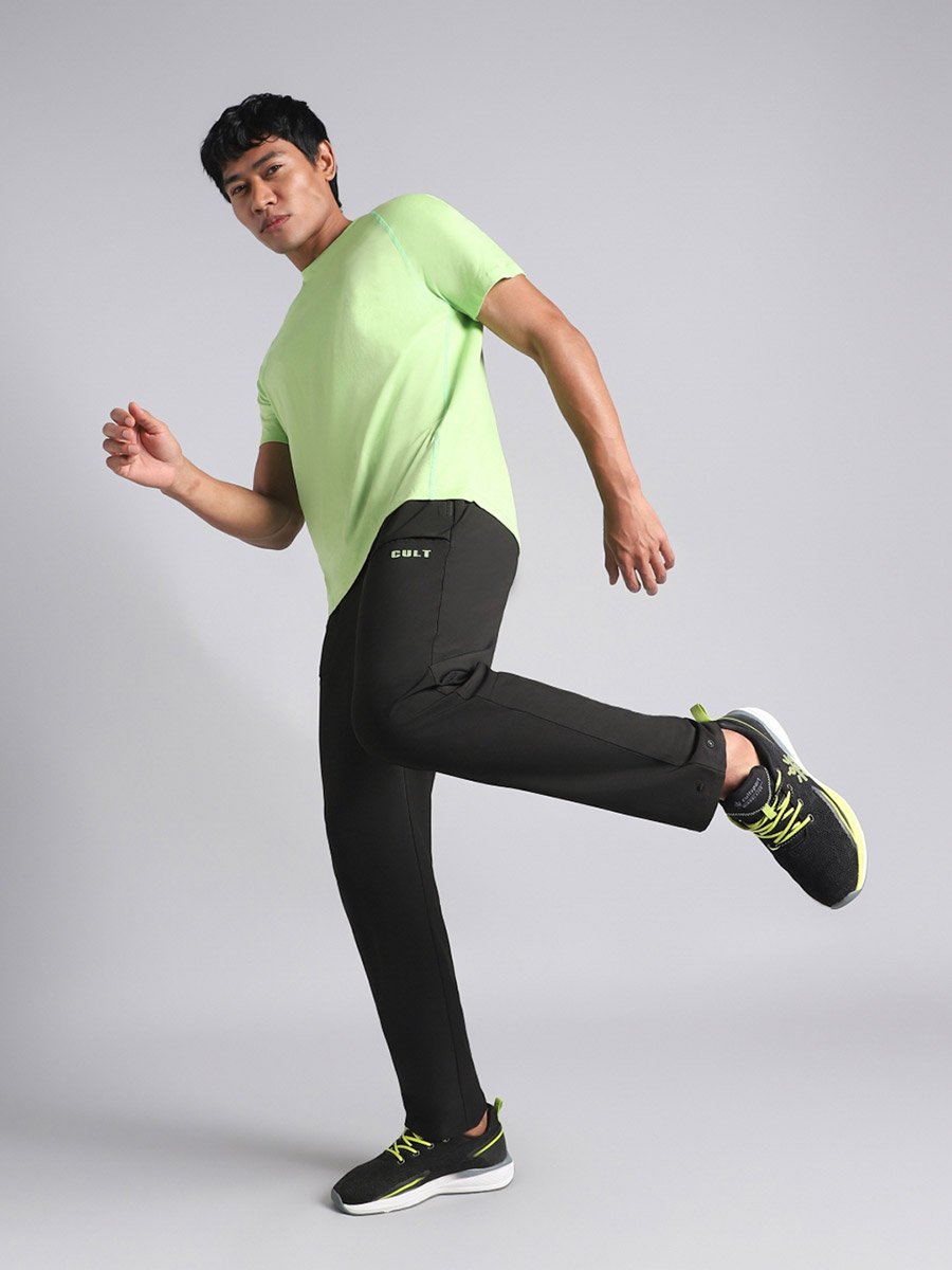 Men Black City Commuter Track Pants