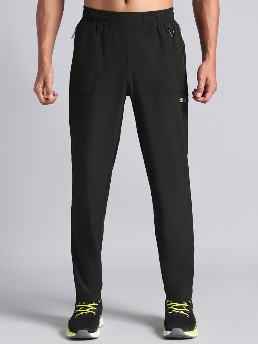 Men Black City Commuter Track Pants