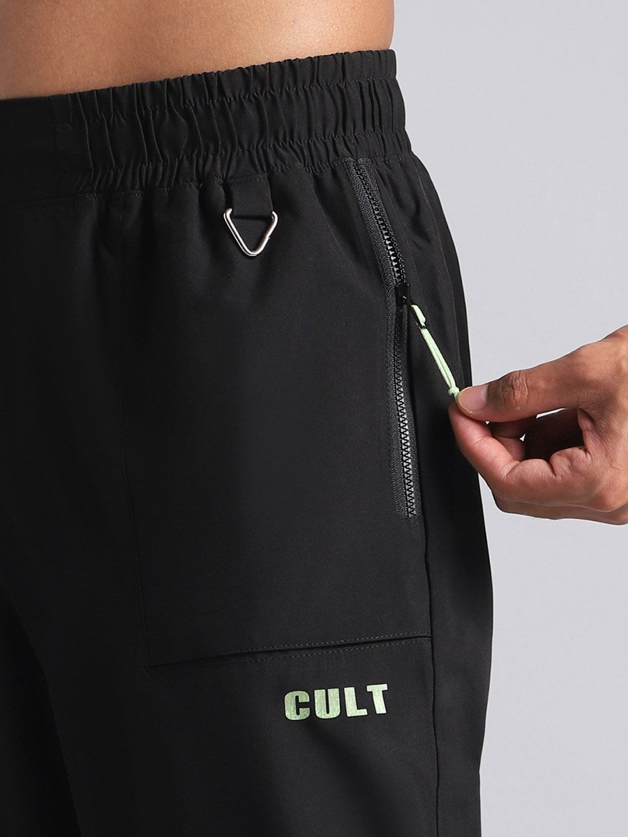 Men Black City Commuter Track Pants