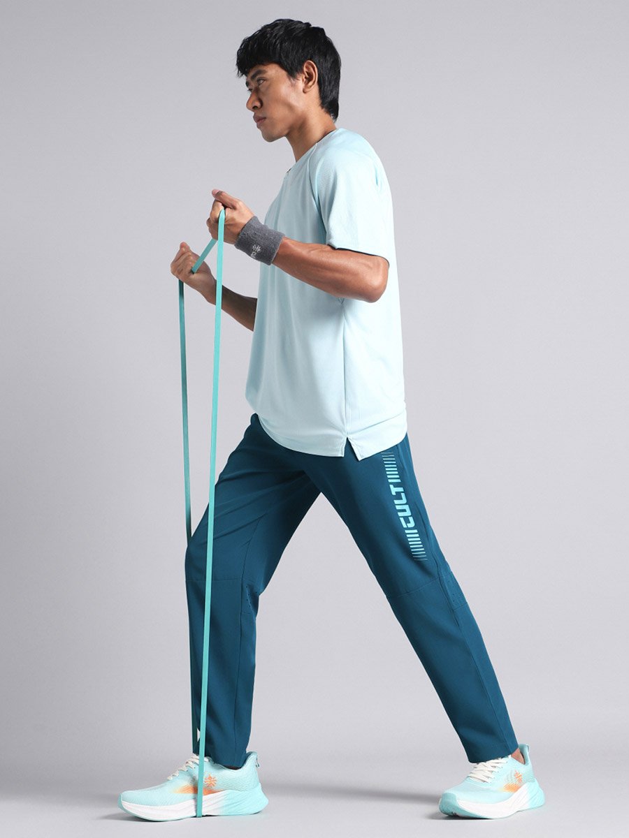 Men Teal Train All Format Training Track Pants