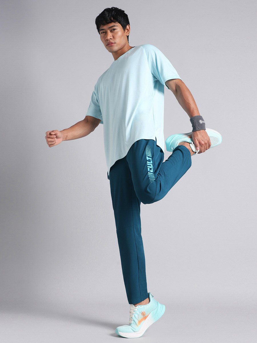 Men Teal Train All Format Training Track Pants