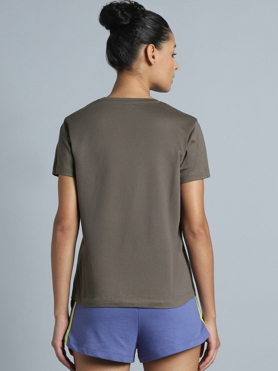 Women Grey Brand Carrier T-Shirt