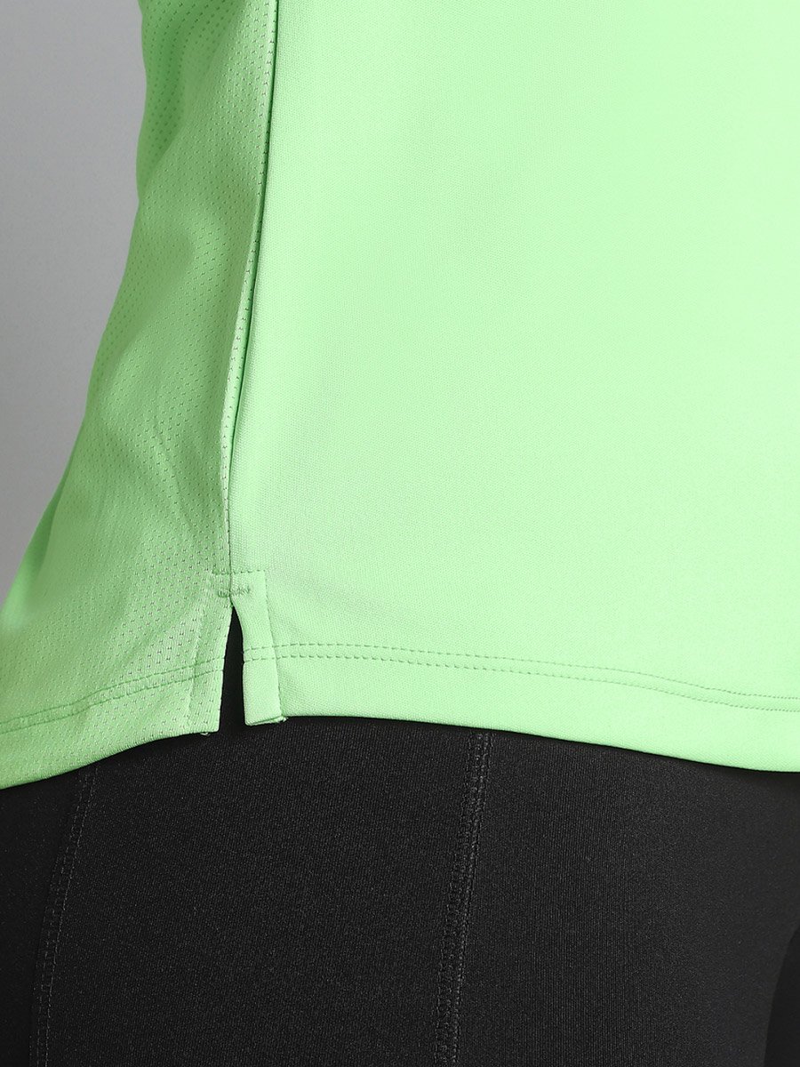 Women Neon Green Performance Recycled Poly T-Shirt