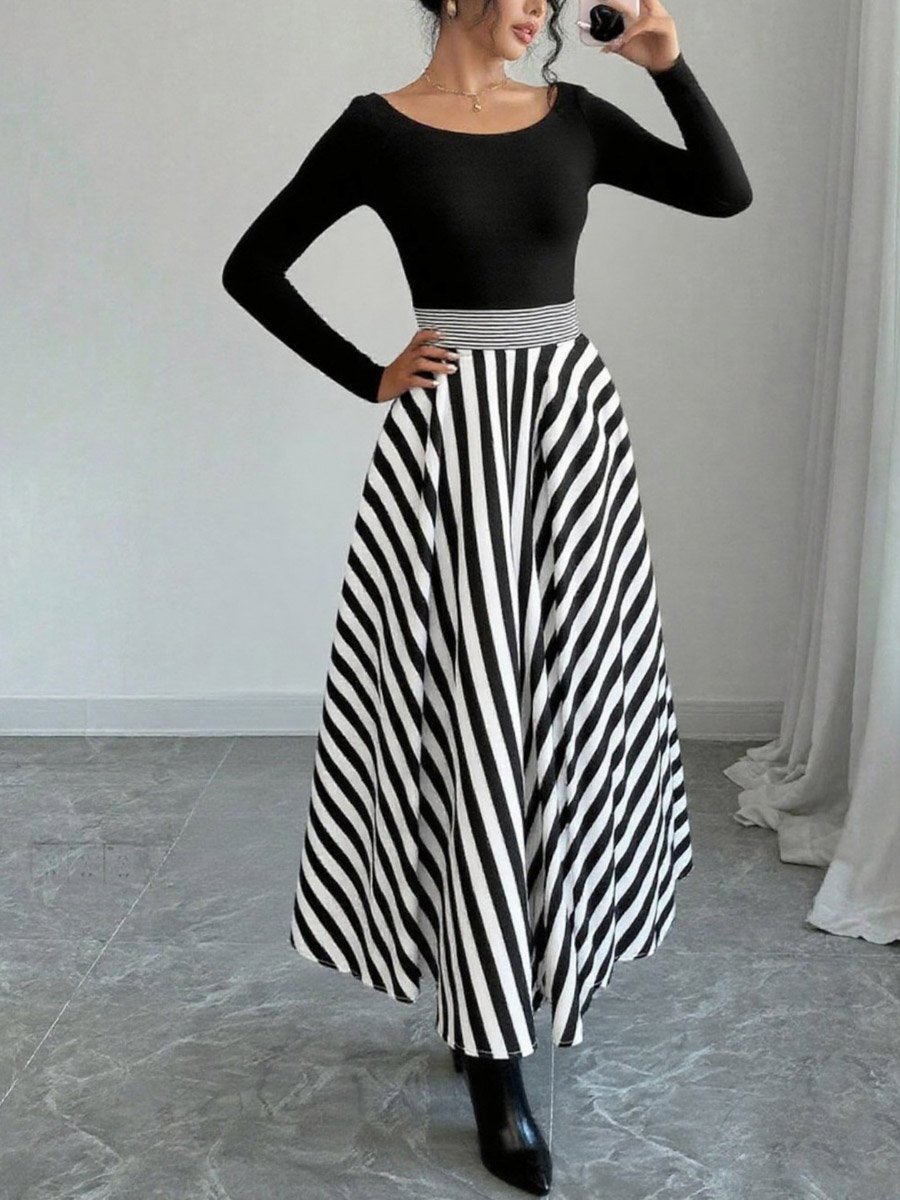 princess polly baby blue dress Women Black Striped A-Line Maxi Dress For Women at Oman