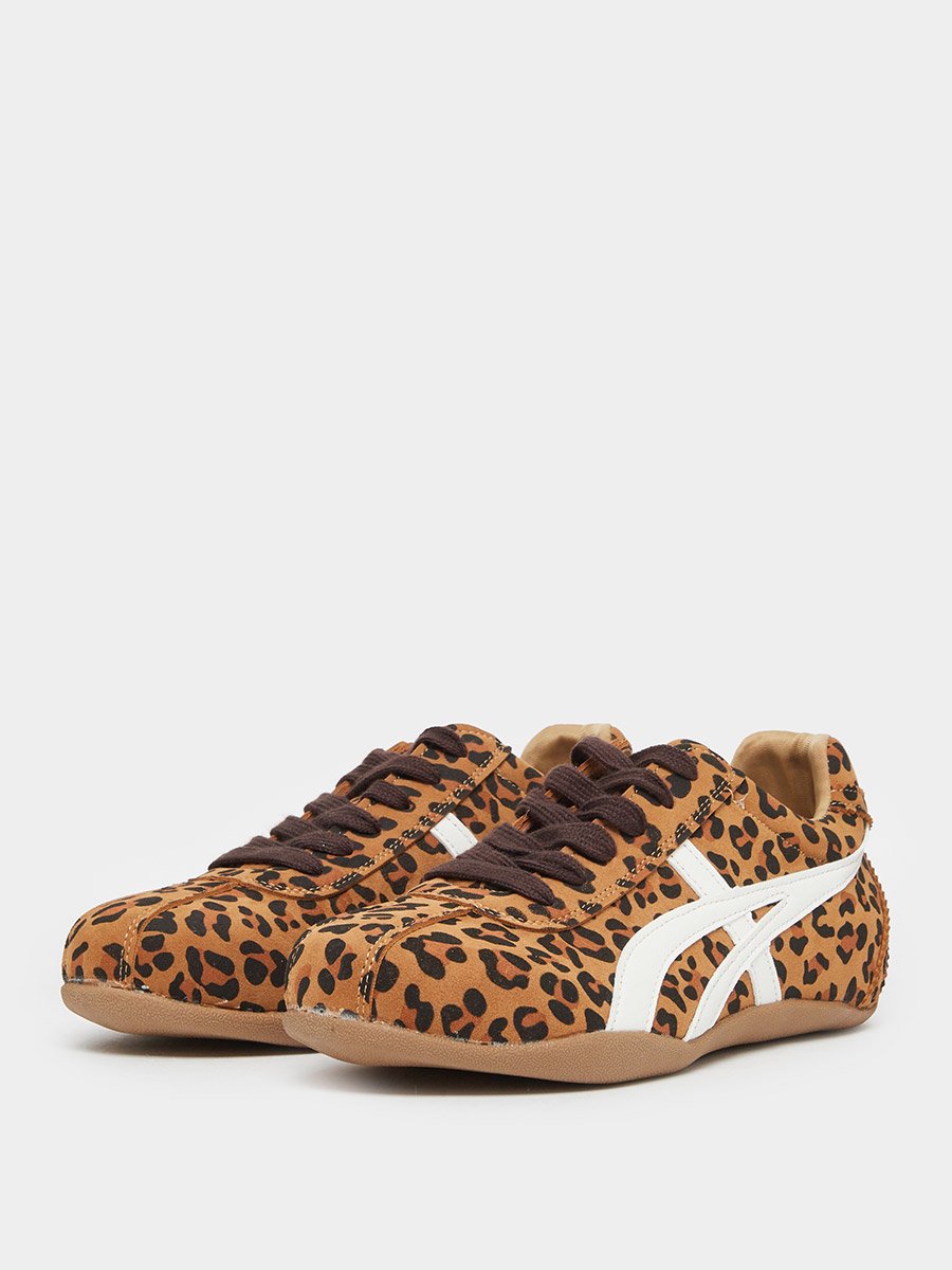 Women Leopard Print Lace Up Sneakers