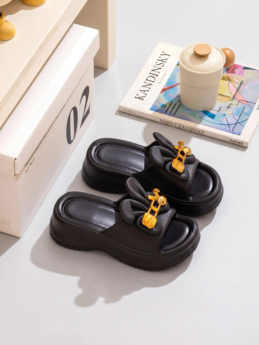 Black Bunny Ear Bedroom Slippers