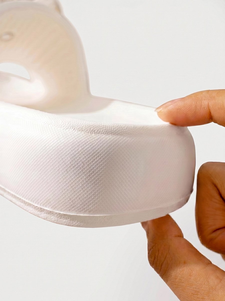 White Bow Slip-On Slippers