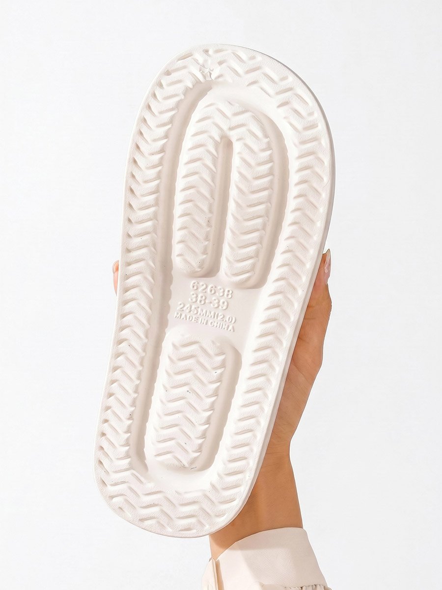 White Bow Slip-On Slippers