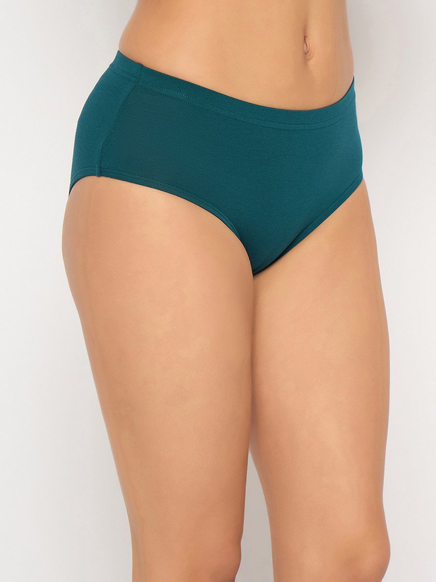 Pack of 3-Mid Waist Hipster Panties with Inner Elastic - Cotton
