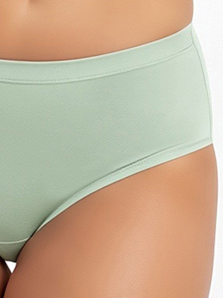 Pack of 3-Mid Waist Hipster Panties with Inner Elastic - Cotton