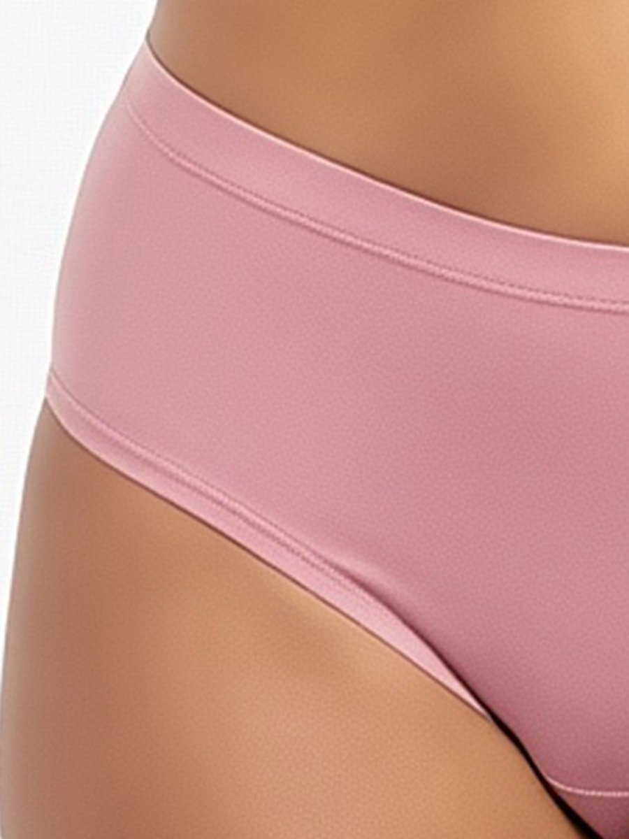 Pack of 3-Mid Waist Hipster Panties with Inner Elastic - Cotton