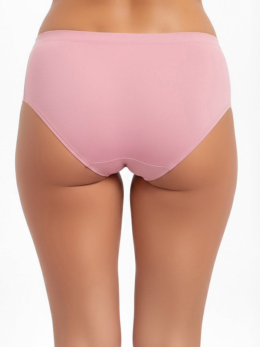 Pack of 3-Mid Waist Hipster Panties with Inner Elastic - Cotton