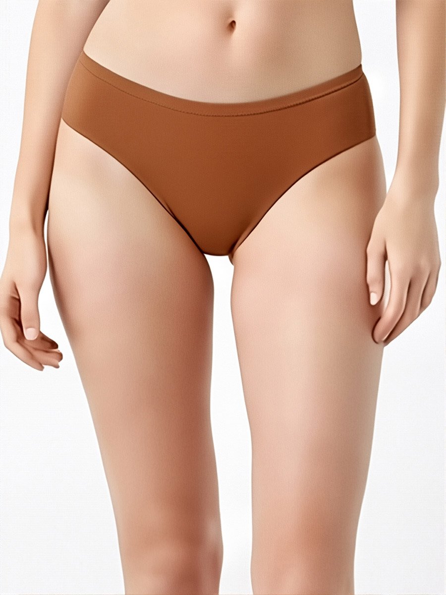 Pack of 3-Mid Waist Hipster Panties with Inner Elastic - Cotton