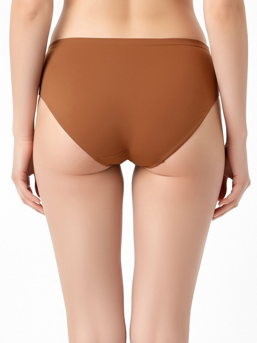 Pack of 3-Mid Waist Hipster Panties with Inner Elastic - Cotton