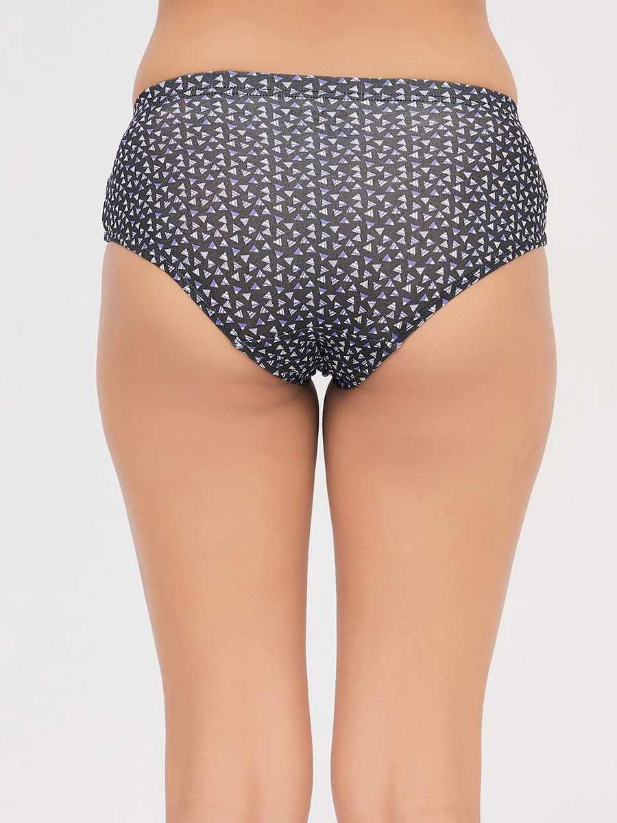 Pack of 3-Mid Hipster Bikini with Inner Elastic - Cotton