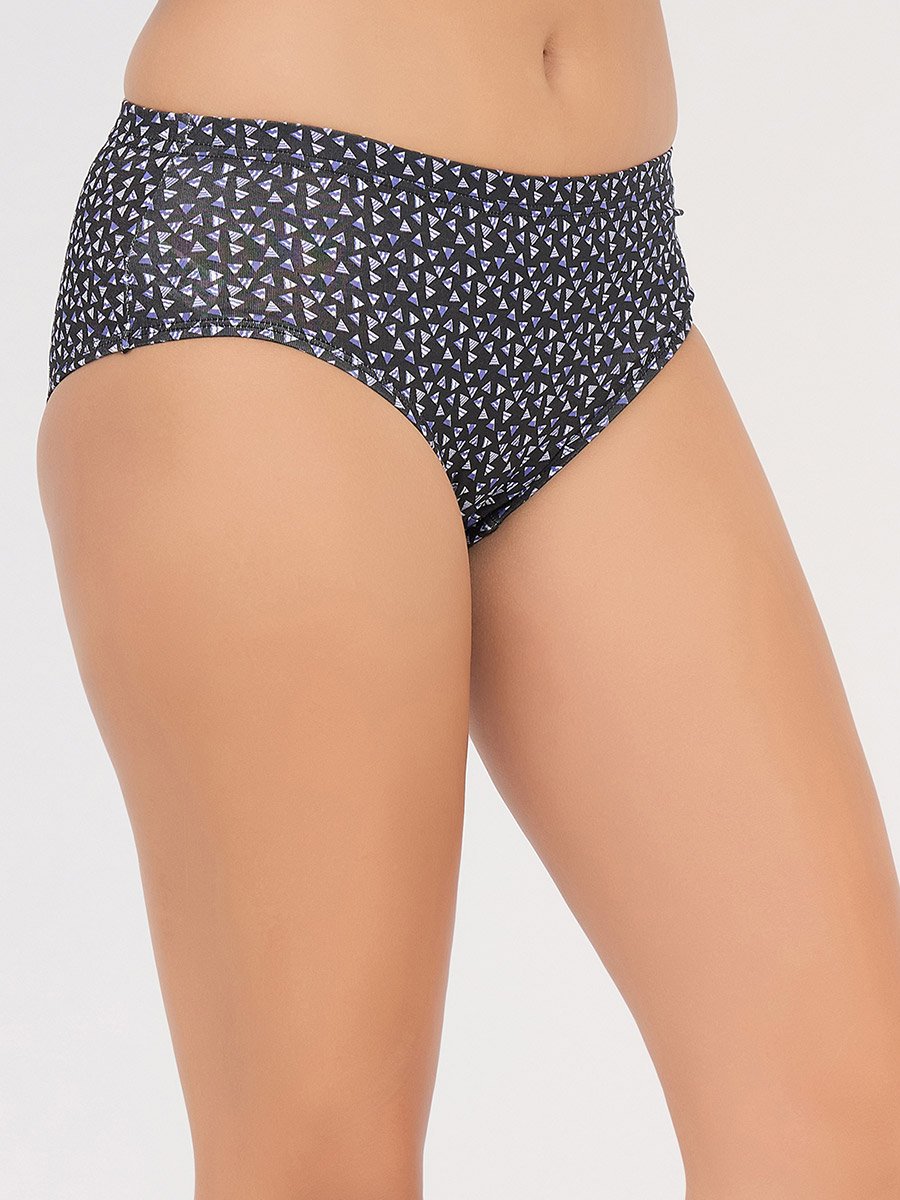 Pack of 3-Mid Hipster Bikini with Inner Elastic - Cotton