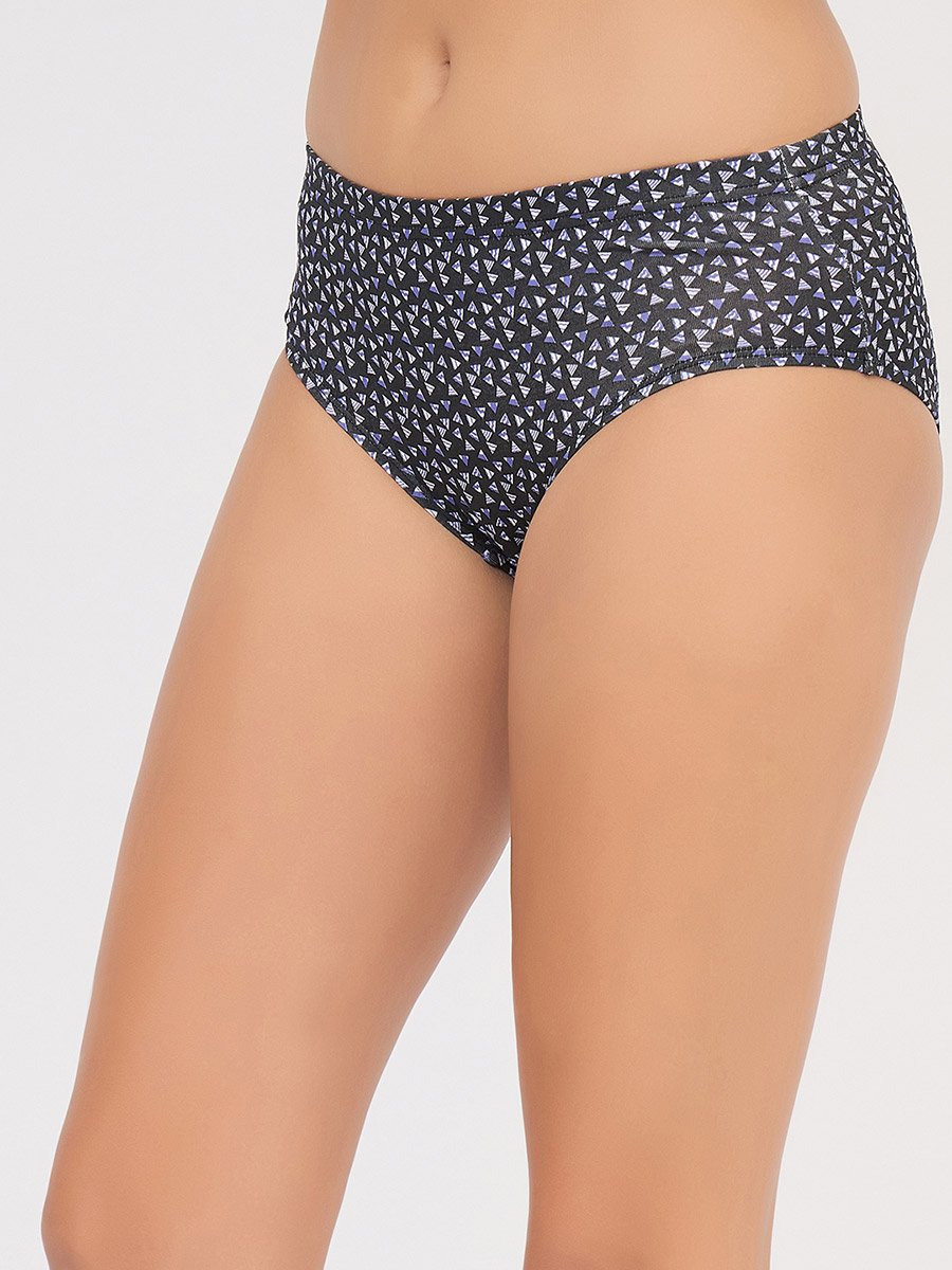 Pack of 3-Mid Hipster Bikini with Inner Elastic - Cotton