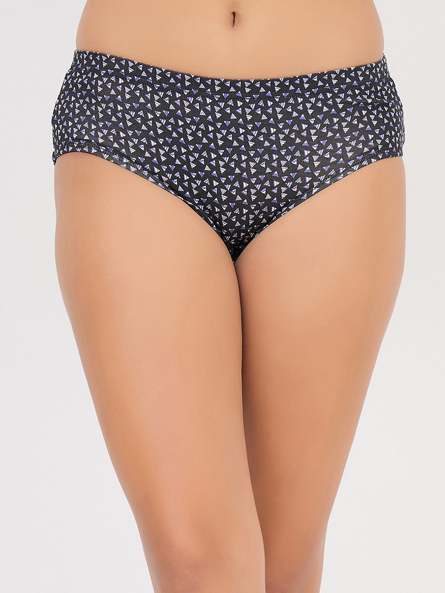 Pack of 3-Mid Hipster Bikini with Inner Elastic - Cotton