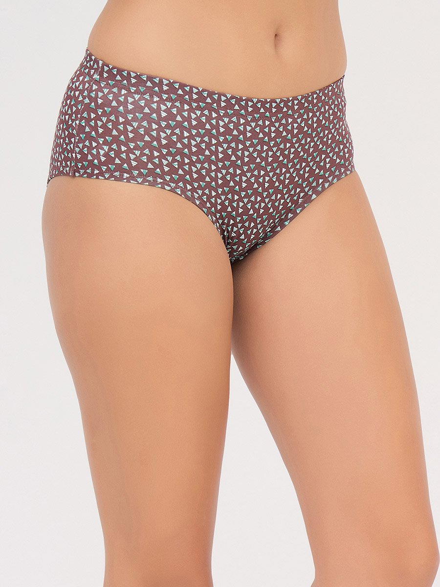 Pack of 3-Mid Hipster Bikini with Inner Elastic - Cotton