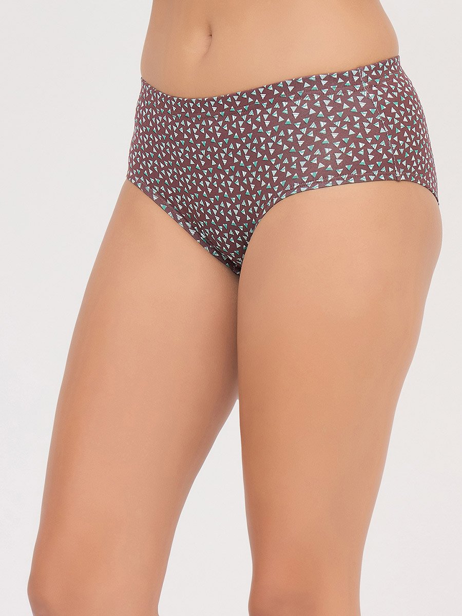 Pack of 3-Mid Hipster Bikini with Inner Elastic - Cotton