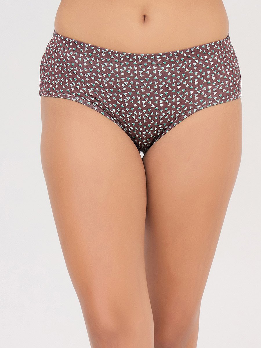 Pack of 3-Mid Hipster Bikini with Inner Elastic - Cotton