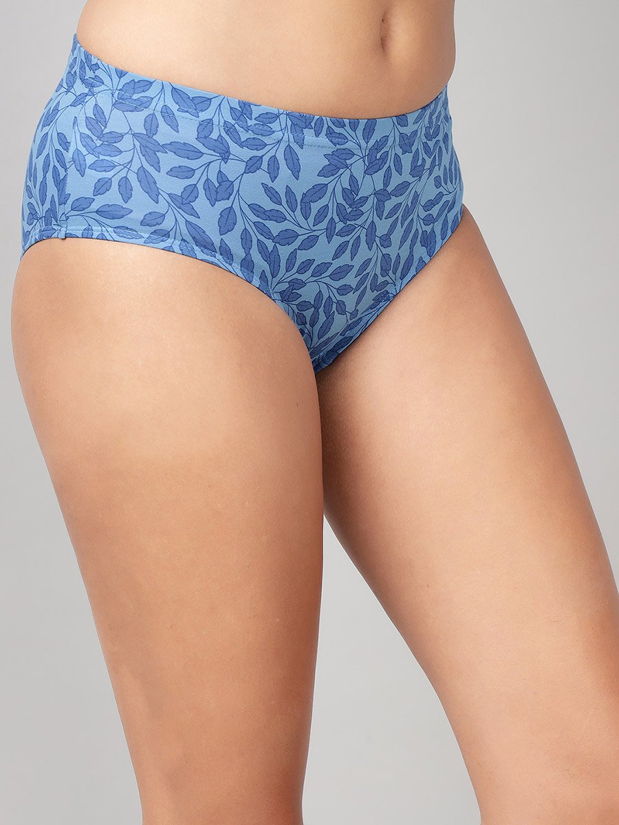 Pack of 3-Mid Hipster Bikini with Inner Elastic - Cotton