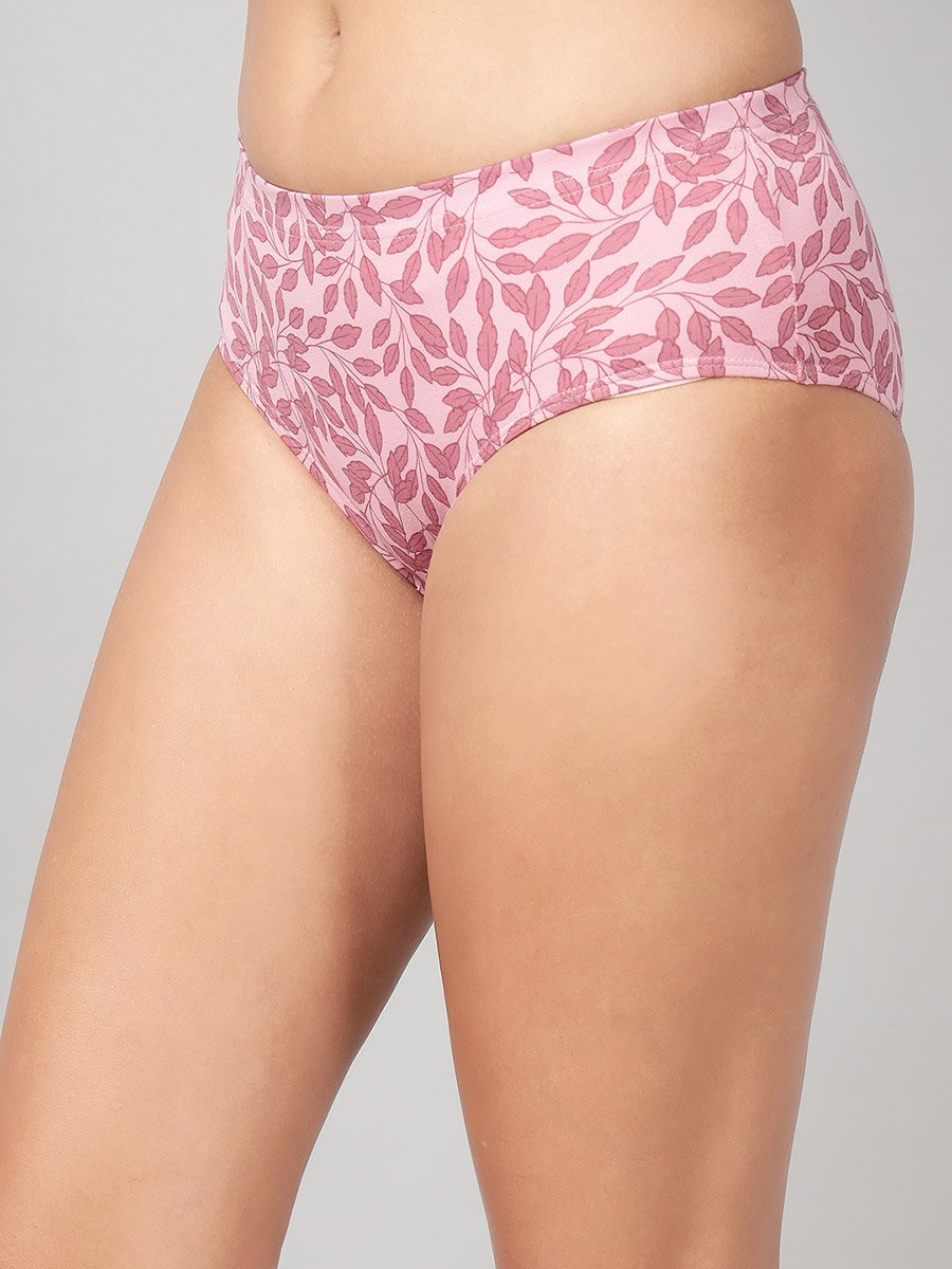 Pack of 3-Mid Hipster Bikini with Inner Elastic - Cotton