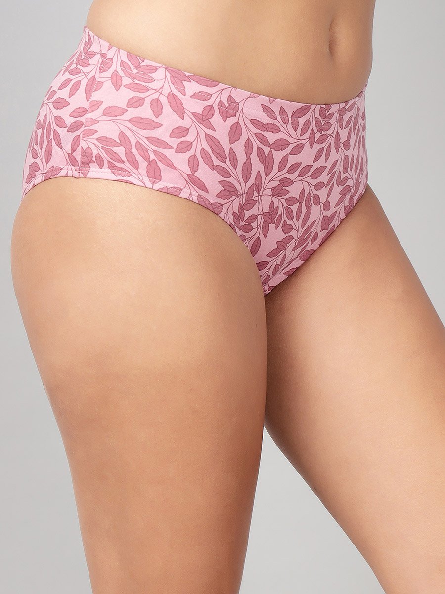 Pack of 3-Mid Hipster Bikini with Inner Elastic - Cotton
