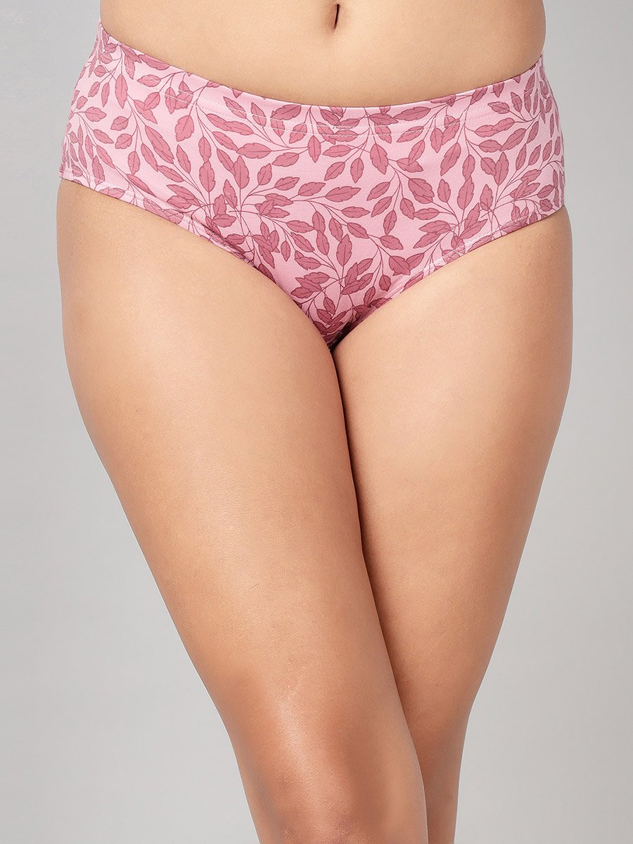 Pack of 3-Mid Hipster Bikini with Inner Elastic - Cotton