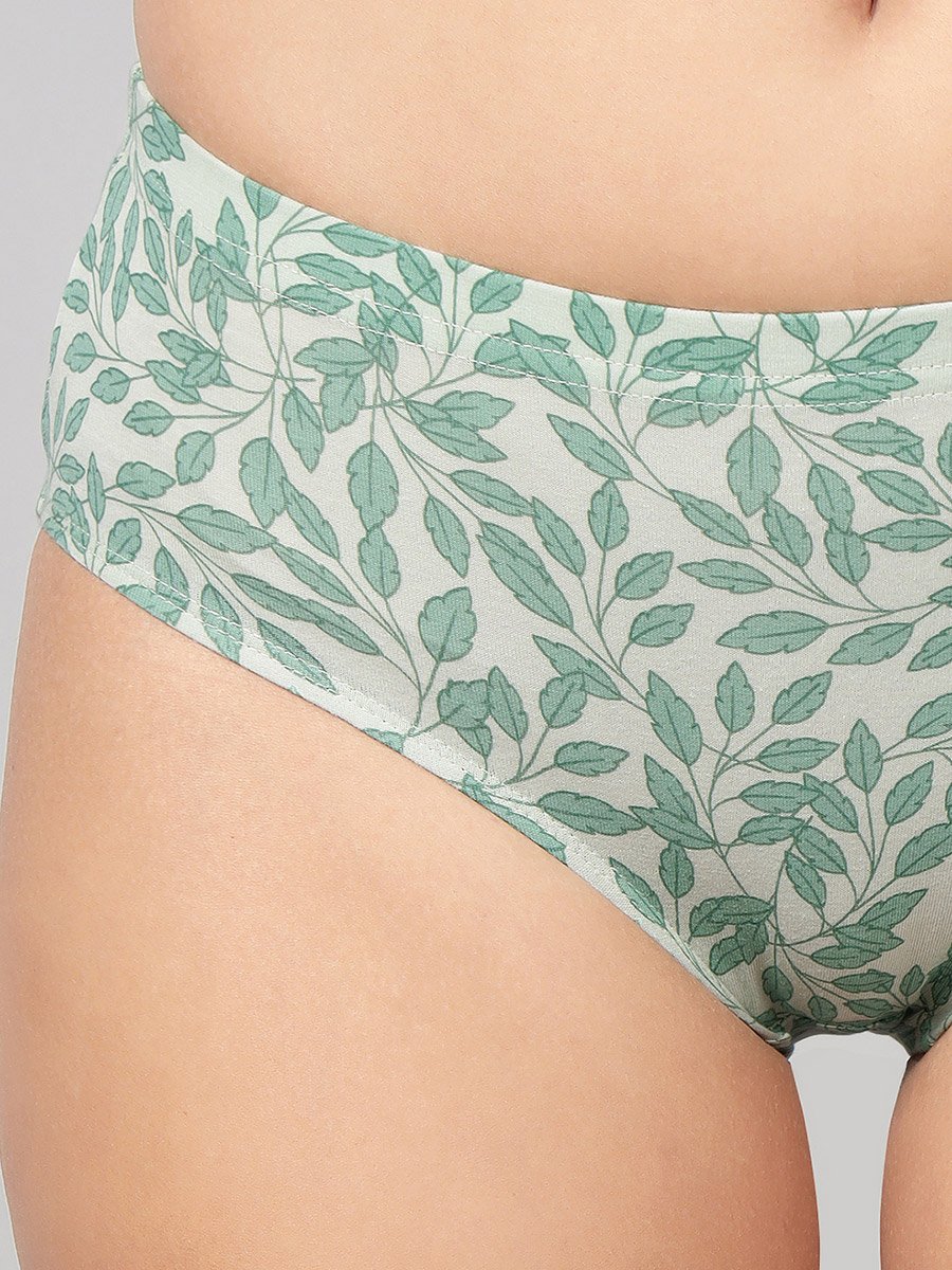 Pack of 3-Mid Hipster Bikini with Inner Elastic - Cotton