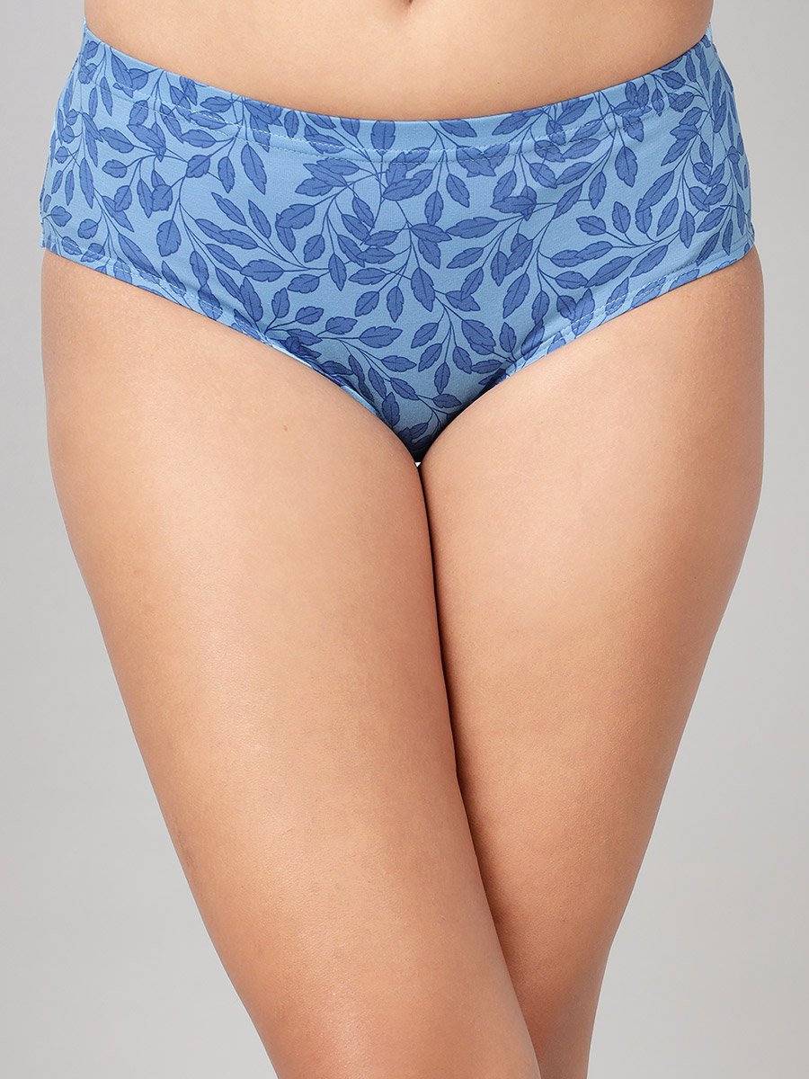 Pack of 3-Mid Hipster Bikini with Inner Elastic - Cotton