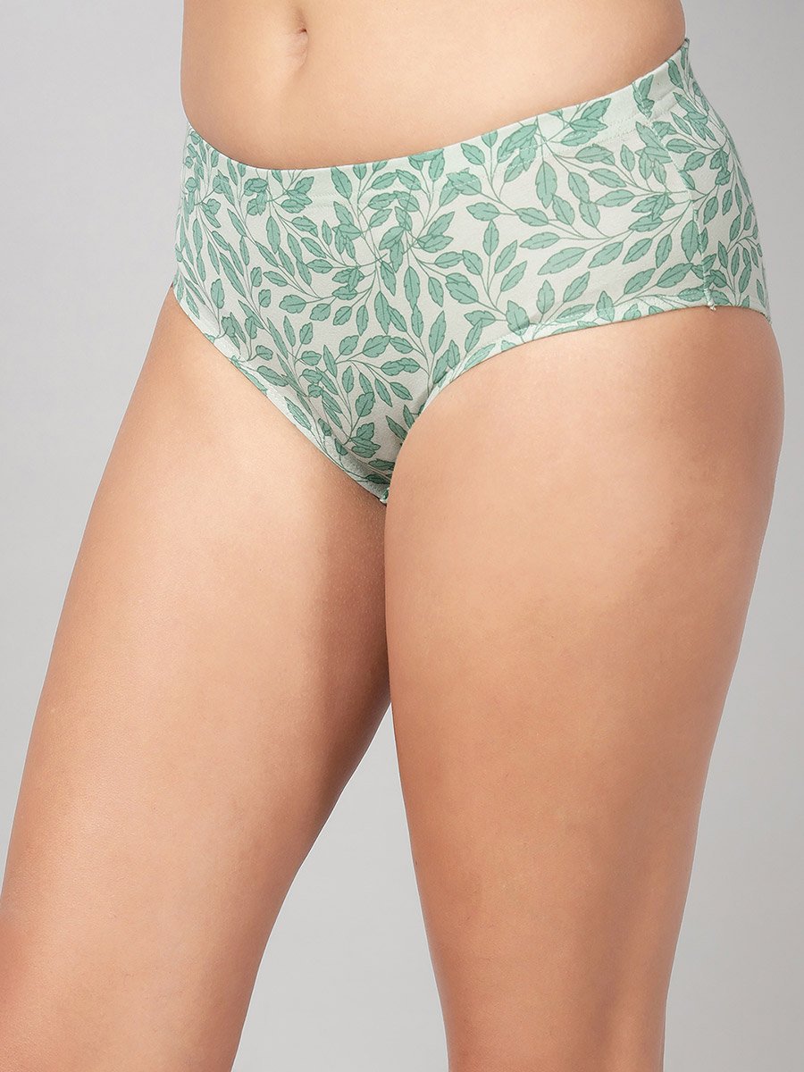 Pack of 3-Mid Hipster Bikini with Inner Elastic - Cotton