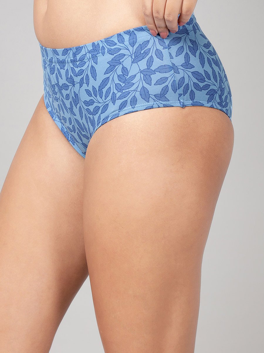 Pack of 3-Mid Hipster Bikini with Inner Elastic - Cotton