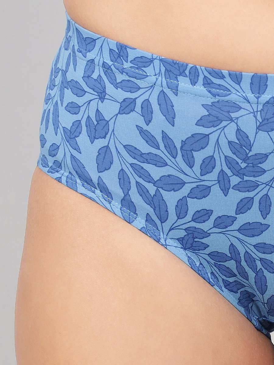 Pack of 3-Mid Hipster Bikini with Inner Elastic - Cotton