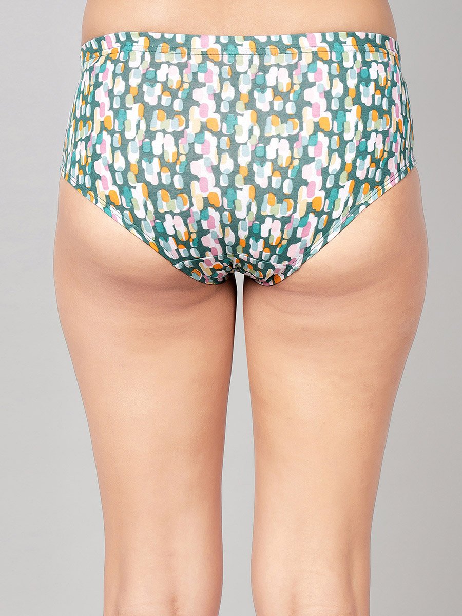 Pack of 3-Mid Hipster Bikini with Inner Elastic - Cotton