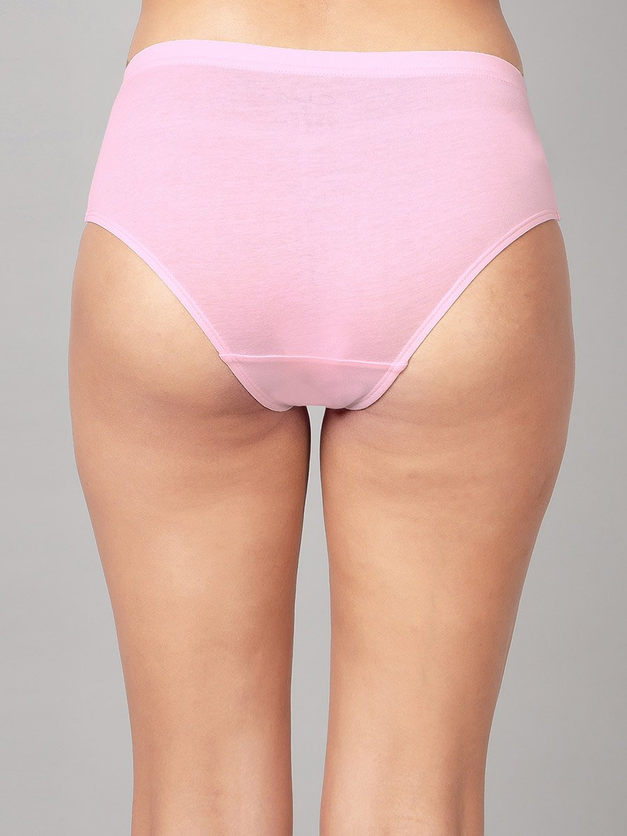 Pack of 3-Mid Hipster Bikini with Inner Elastic - Cotton